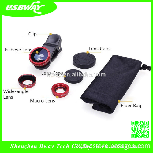 3 in 1 camera clip lens for mobilephone and tablet